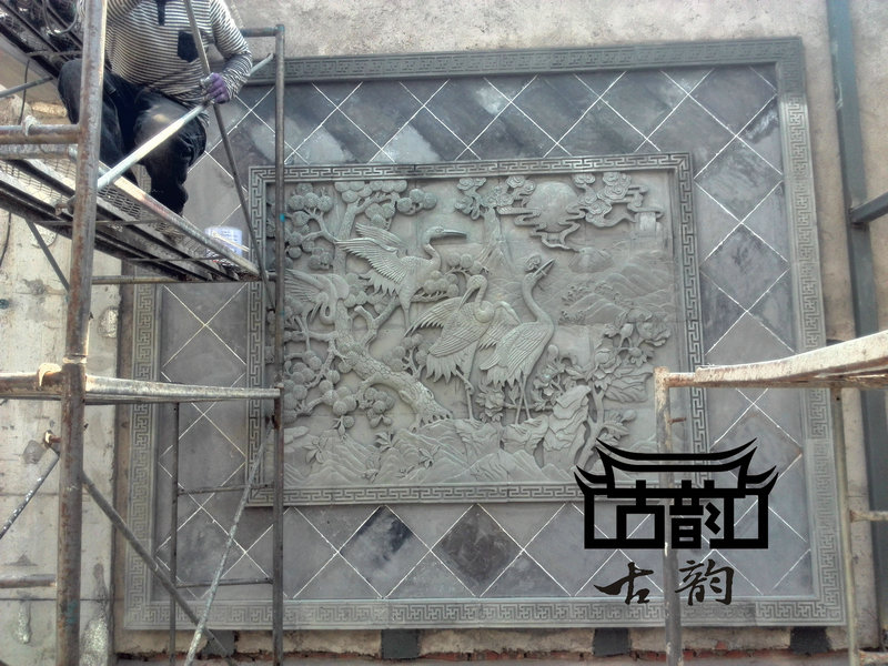 砖雕壁画-松鹤图（河北承德）